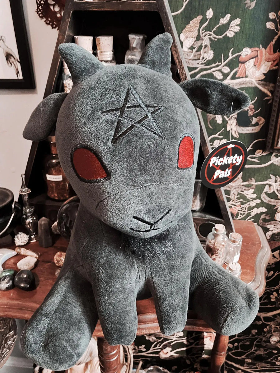 Black goat top stuffed animal