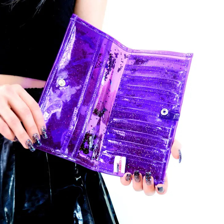 Liquid Glitter Wallet - Midnight Glam