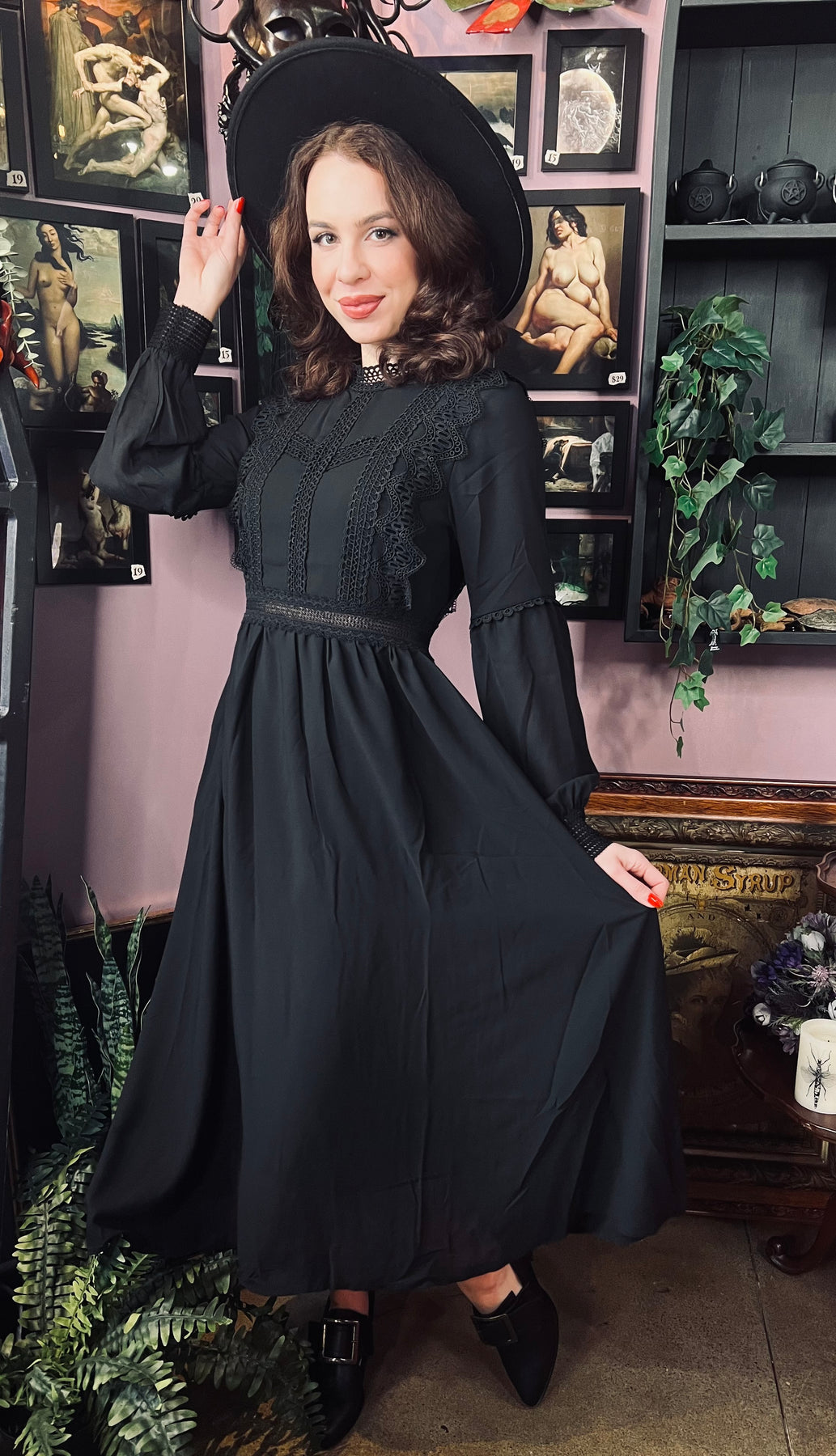 Agatha - Lightweight boho witchy dress - READY TO SHIP Witchwood Bags Agatha - Lightweight boho witchy dress - READY TO SHIP Witchwood Bags