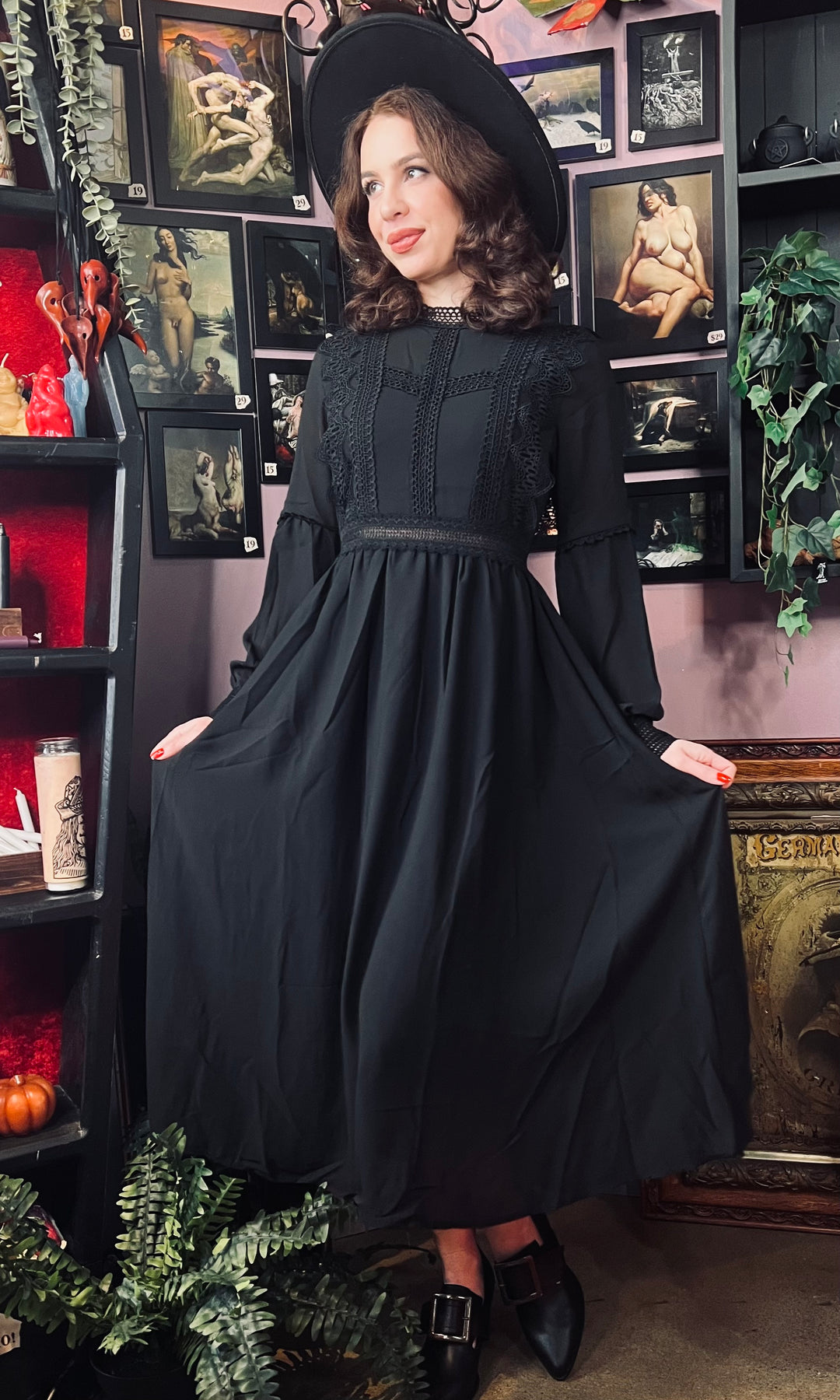 Agatha - Lightweight boho witchy dress - READY TO SHIP Witchwood Bags Agatha - Lightweight boho witchy dress - READY TO SHIP Witchwood Bags