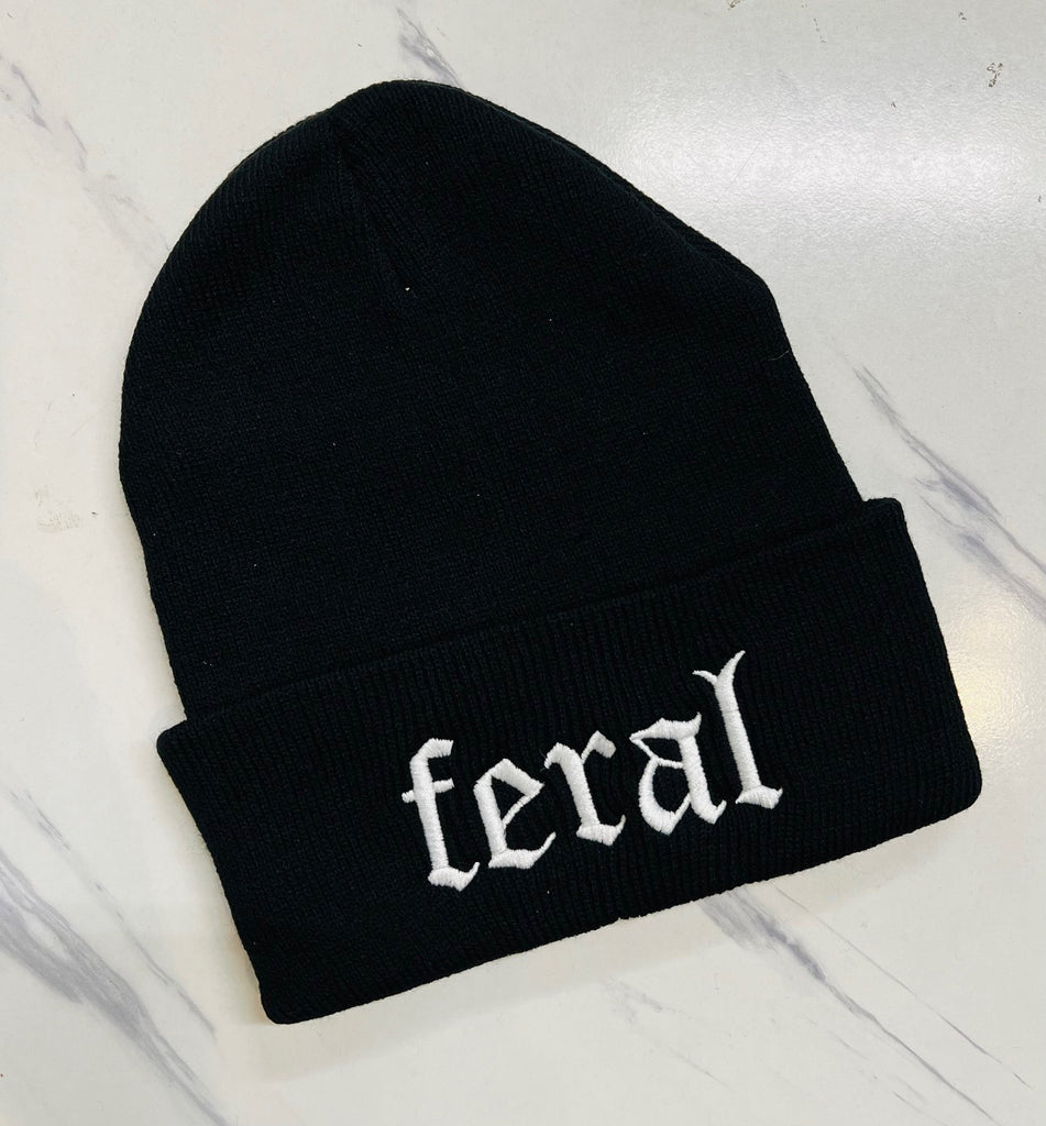 Vegan Beanie - Feral - READY TO SHIP – Witchwood Bags