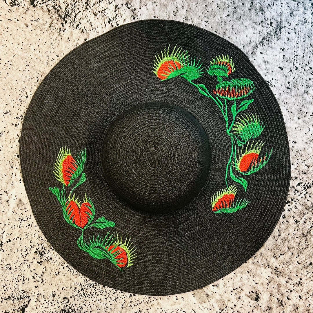 Floppy Sun Hat - XL Brim - Venus Fly Traps – Witchwood Bags display picture 2