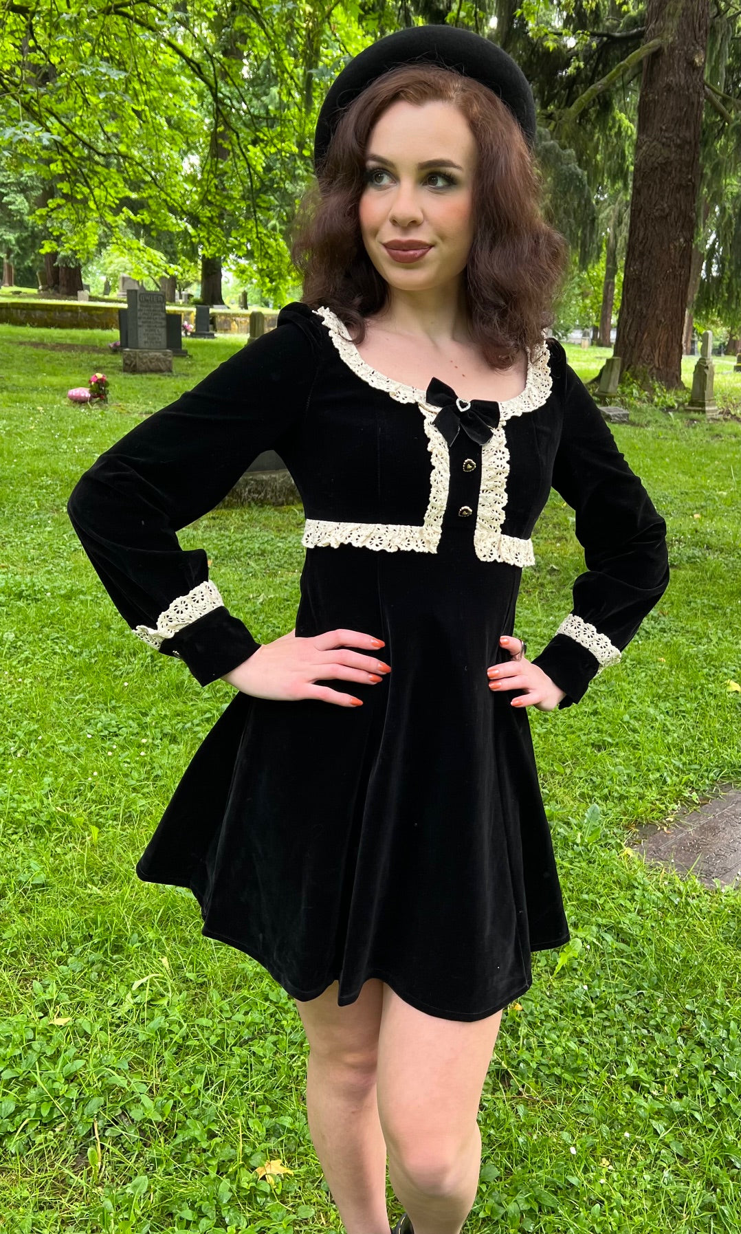 Sabrina - Luscious 60s style Velvet mini dress - READY TO SHIP Witchwood Bags Sabrina - Luscious 60s style Velvet mini dress - READY TO SHIP Witchwood Bags