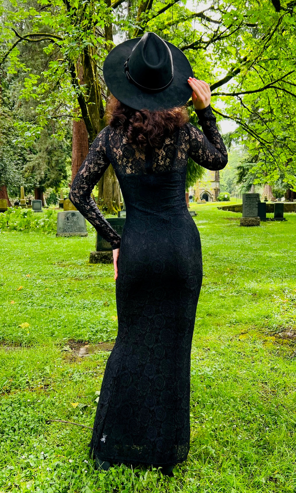 sheer floral maxi dress Persephone - Deadly Sheer Floral Lace Maxi dress