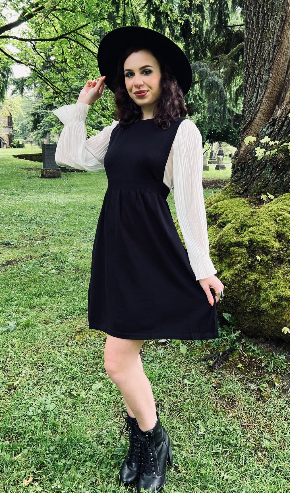 Rue - Dark Academia Sweater Dress - READY TO SHIP  Witchwood Bags