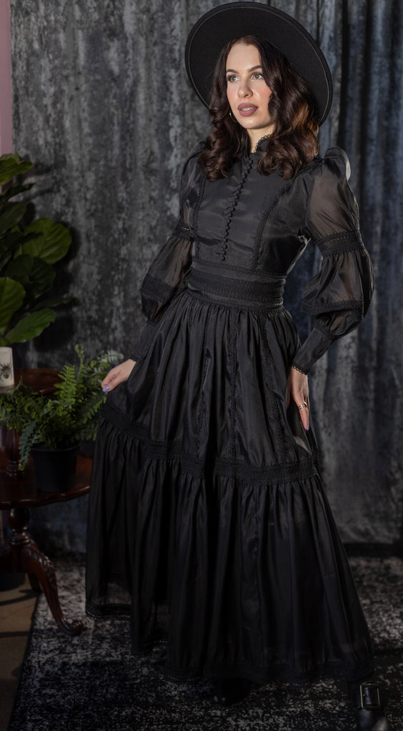 blue dress for baby girl 1890s Black Dress main image 1
