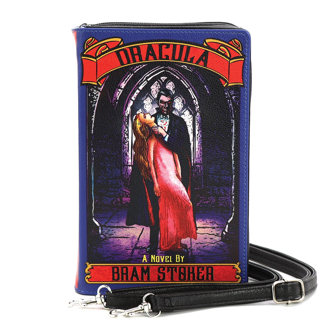 DRACULA deals BY: BRAM STOKER BOOK CLUTCH & CROSSBODY PURSE RED