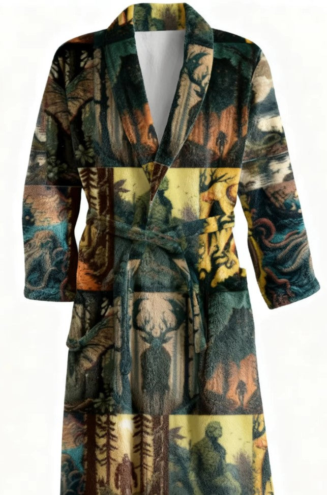 Fleece Robe - Cryptids - Ready to ship – Witchwood Bags