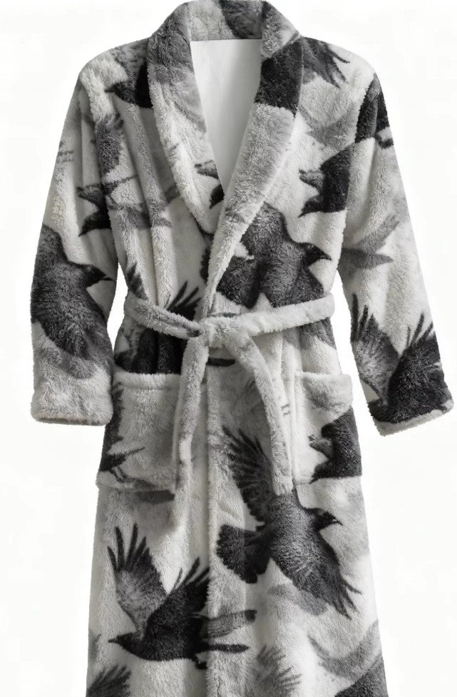 Fleece Robe - Ravens - READY TO SHIP – Witchwood Bags
