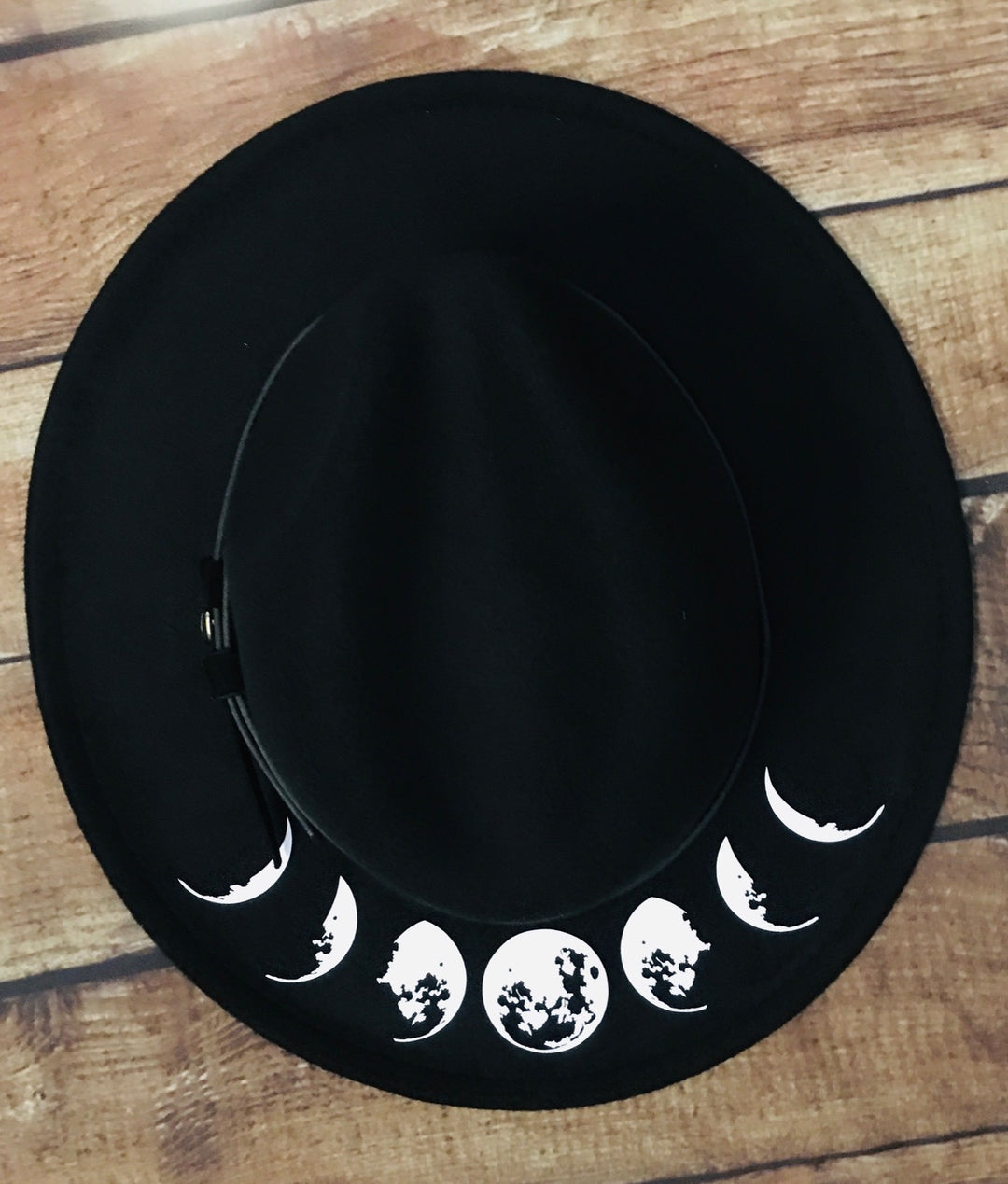 Moon Phases Pyramid Hat - Charcoal outlets Denim