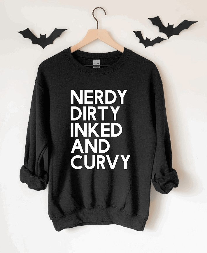 Nerdy Dirty Inked And Curvy T-Shirt Nerdy Dirty Inked And Curvy T-Shirt